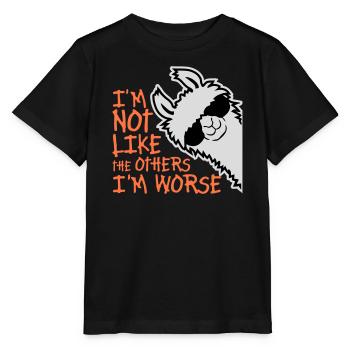 Lama Sunglasses Not Like The Others I'm Worse - Stanley/Stella MINI CREATOR Kids’ T-Shirt - black - Front - Mikhail (115cm)