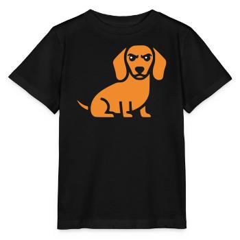 Dackel Hund Flat Design - Stanley/Stella Kinder T-Shirt MINI CREATOR  - Schwarz - Vorne - Mikhail (115cm)