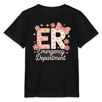 Cadeau des proverbes des urgences pour les aidants - T-shirt bio MINI CREATOR Stanley/Stella Enfant - noir - Devant - Mikhail (115cm)