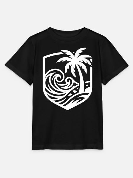 Palmen Strand Ozean - Stanley/Stella Kinder T-Shirt MINI CREATOR - Schwarz