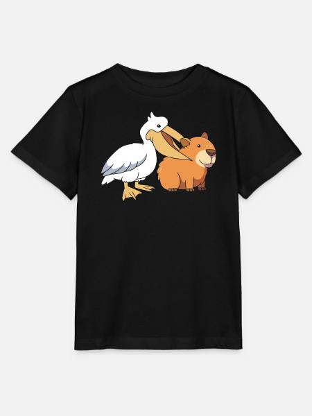 Capybara Capibara - Stanley/Stella Kinder T-Shirt MINI CREATOR - Schwarz