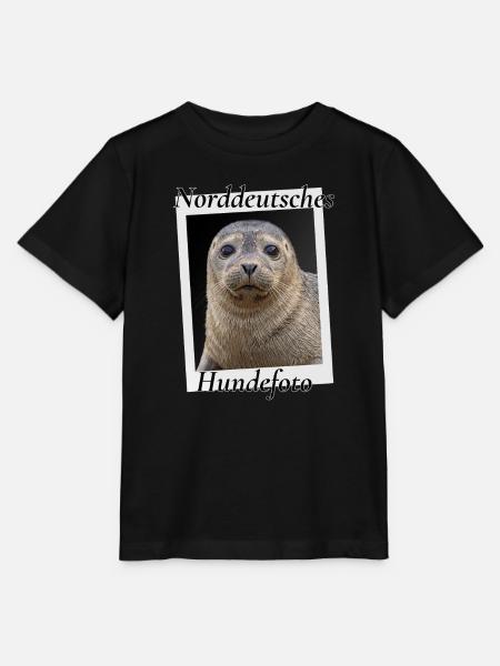 Norddeutsches Hundefoto Lustiger Seehund Nordsee H - Stanley/Stella Kinder T-Shirt MINI CREATOR - Schwarz