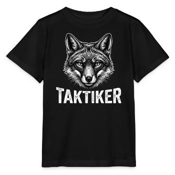 Taktiker – Schlauer Fuchs - Stanley/Stella Kinder T-Shirt MINI CREATOR  - Schwarz - Vorne - Mikhail (115cm)