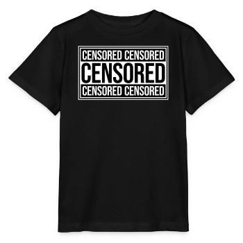 Déclaration drôle censurée Logo de la liberté - T-shirt bio MINI CREATOR Stanley/Stella Enfant - noir - Devant - Mikhail (115cm)