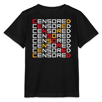 Déclaration drôle censurée Logo de la liberté - T-shirt bio MINI CREATOR Stanley/Stella Enfant - noir - Devant - Mikhail (115cm)