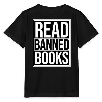 Lire des livres interdits Verbotene Bücher Lesen Freiheit - T-shirt bio MINI CREATOR Stanley/Stella Enfant - noir - Devant - Mikhail (115cm)