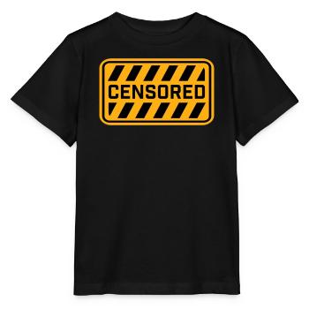 Déclaration drôle censurée Logo de la liberté - T-shirt bio MINI CREATOR Stanley/Stella Enfant - noir - Devant - Mikhail (115cm)