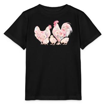 Hahn Familie Kücken - Stanley/Stella Kinder T-Shirt MINI CREATOR  - Schwarz - Vorne - Mikhail (115cm)