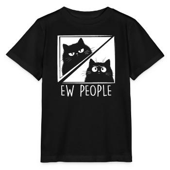 Ew People Katzenliebhaber Katzenhumor Antisozial - Stanley/Stella Kinder T-Shirt MINI CREATOR  - Schwarz - Vorne - Mikhail (115cm)