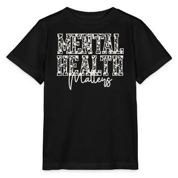 Chemise fleurie Mental Health Matters – Santé mentale - T-shirt bio MINI CREATOR Stanley/Stella Enfant - noir - Devant - Mikhail (115cm)