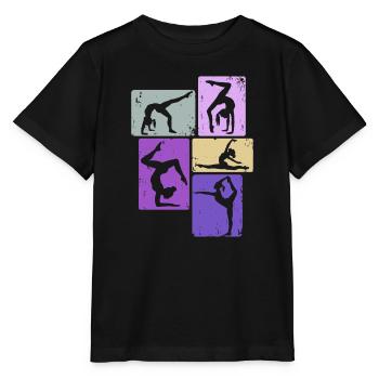 Turnerin Mädchen Gymnastik Turnen Akrobatik - Stanley/Stella Kinder T-Shirt MINI CREATOR  - Schwarz - Vorne - Mikhail (115cm)