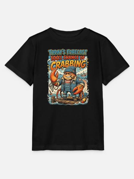 Krabbenkapitän – 100% Krabben - Stanley/Stella Kinder T-Shirt MINI CREATOR - Schwarz