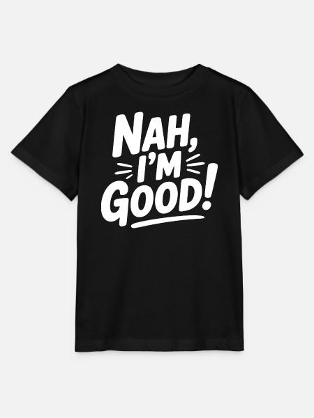 Nein, mir geht's gut! - Stanley/Stella Kinder T-Shirt MINI CREATOR - Schwarz