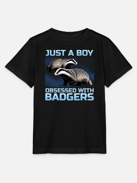 Funny Animal Badger - Stanley/Stella Kinder T-Shirt MINI CREATOR - Schwarz
