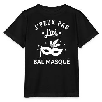 Bal Masqué Festif J'ai Pas - T-shirt bio MINI CREATOR Stanley/Stella Enfant - noir - Devant - Mikhail (115cm)
