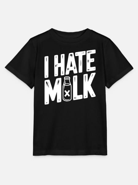 Ich hasse Milch - Stanley/Stella Kinder T-Shirt MINI CREATOR - Schwarz