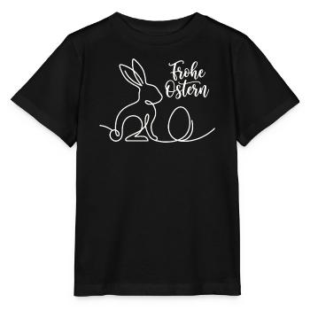 Frohe Ostern, Süßes Häschen Shirt, Hoodie, Schürze - Stanley/Stella Kinder T-Shirt MINI CREATOR  - Schwarz - Vorne - Mikhail (115cm)