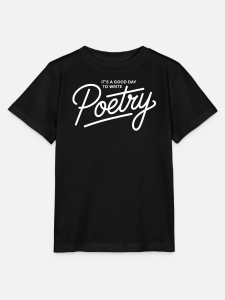 Gedichtschrift auf Black Tee - Stanley/Stella Kinder T-Shirt MINI CREATOR - Schwarz