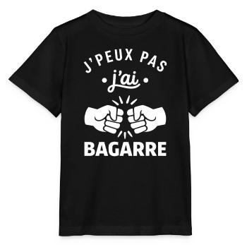 J'ai bagarre poings en duel - T-shirt bio MINI CREATOR Stanley/Stella Enfant - noir - Devant - Mikhail (115cm)