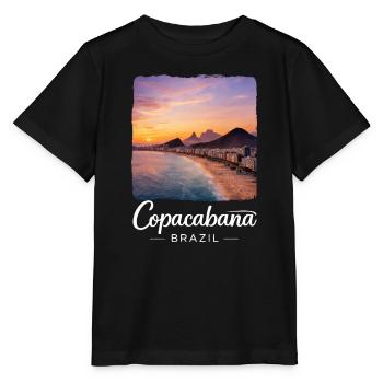 Copacabana Brésil Magie de la plage du coucher du soleil - T-shirt bio MINI CREATOR Stanley/Stella Enfant - noir - Devant - Mikhail (115cm)