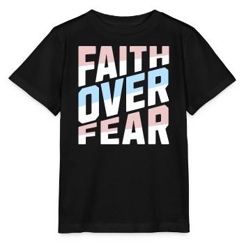 Faith Over Fear Pastell Christlich Inspirierend - Stanley/Stella Kinder T-Shirt MINI CREATOR  - Schwarz - Vorne - Mikhail (115cm)
