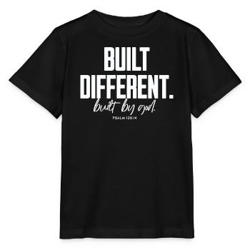 Built Different Built By God Psalm 139:14 - Stanley/Stella Kinder T-Shirt MINI CREATOR  - Schwarz - Vorne - Mikhail (115cm)