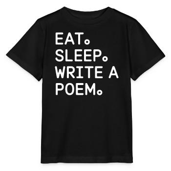 Mange, dors, écris un poème - T-shirt bio MINI CREATOR Stanley/Stella Enfant - noir - Devant - Mikhail (115cm)