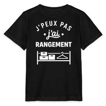 J'peux pas j'ai rangement - T-shirt bio MINI CREATOR Stanley/Stella Enfant - noir - Devant - Mikhail (115cm)