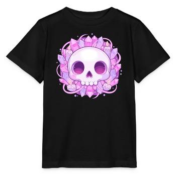 Crâne de cristal avec des cristaux - T-shirt bio MINI CREATOR Stanley/Stella Enfant - noir - Devant - Mikhail (115cm)