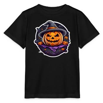 Pumpkin Witch Halloween-Zeichentrickfilm - Stanley/Stella Kinder T-Shirt MINI CREATOR  - Schwarz - Vorne - Mikhail (115cm)