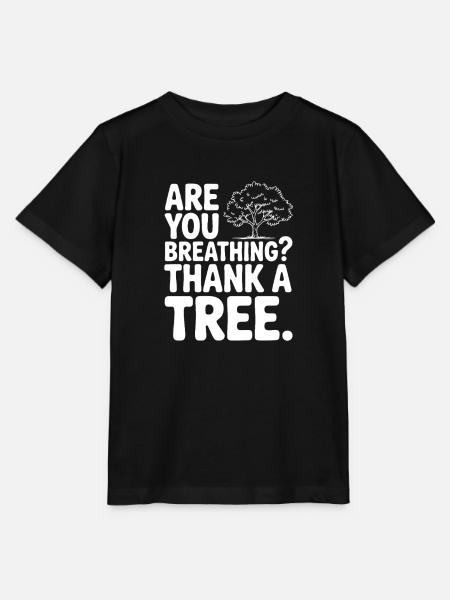 Atmest du? Danke einem Baum. - Stanley/Stella Kinder T-Shirt MINI CREATOR - Schwarz
