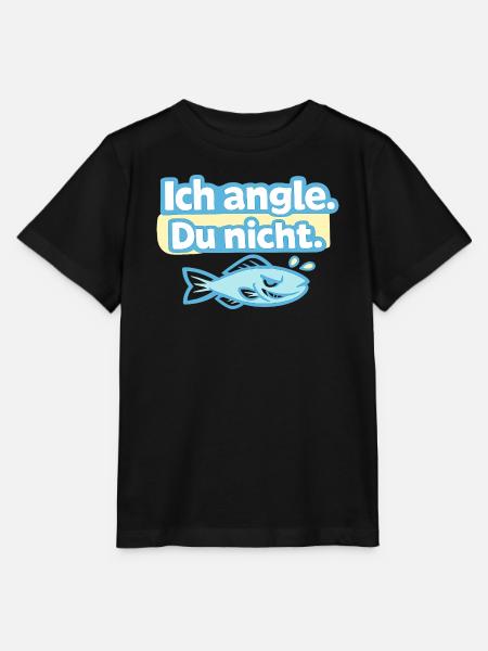 Ich angle. Du nicht. Fischdesign - Stanley/Stella Kinder T-Shirt MINI CREATOR - Schwarz