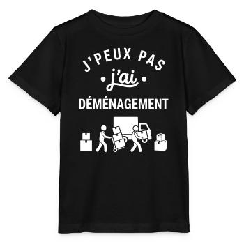 J'peux pas j'ai déménagement - T-shirt bio MINI CREATOR Stanley/Stella Enfant - noir - Devant - Mikhail (115cm)