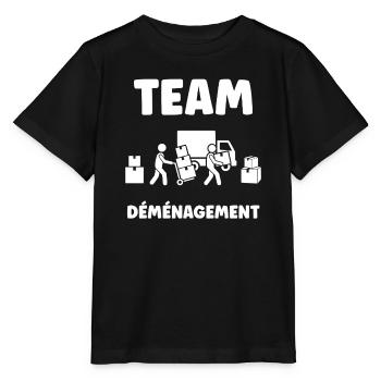 Équipe Déménagement Résolu - T-shirt bio MINI CREATOR Stanley/Stella Enfant - noir - Devant - Mikhail (115cm)