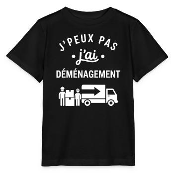 J'peux pas j'ai déménagement - T-shirt bio MINI CREATOR Stanley/Stella Enfant - noir - Devant - Mikhail (115cm)