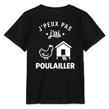 Poulailler - T-shirt bio MINI CREATOR Stanley/Stella Enfant - noir - Devant - Mikhail (115cm)