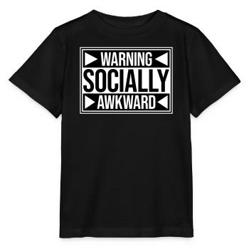 Avertissement : Socialement maladroit Drôle social Maladroit - T-shirt bio MINI CREATOR Stanley/Stella Enfant - noir - Devant - Mikhail (115cm)