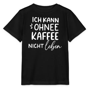 Kaffeeabhängige Lebensfreude - Stanley/Stella Kinder T-Shirt MINI CREATOR  - Schwarz - Vorne - Mikhail (115cm)