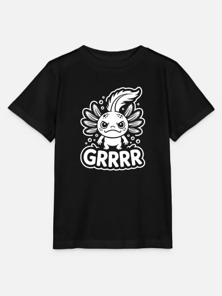 Grump Axolotl - Stanley/Stella Kinder T-Shirt MINI CREATOR  - Schwarz