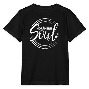 Conception du badge Northern Soul - T-shirt bio MINI CREATOR Stanley/Stella Enfant - noir - Devant - Mikhail (115cm)