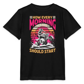 Quad ATV Femme Fille Quad Quad - T-shirt bio MINI CREATOR Stanley/Stella Enfant - noir - Devant - Mikhail (115cm)