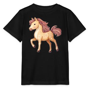 Niedliches Pferd - Stanley/Stella Kinder T-Shirt MINI CREATOR  - Schwarz - Vorne - Mikhail (115cm)