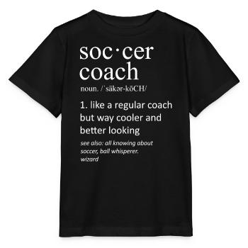 Définition de l’entraîneur de football : Entraîneur de football drôle - T-shirt bio MINI CREATOR Stanley/Stella Enfant - noir - Devant - Mikhail (115cm)
