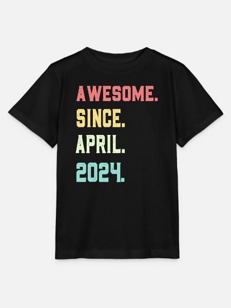 Großartig seit April 2024 - Stanley/Stella Kinder T-Shirt MINI CREATOR  - Schwarz