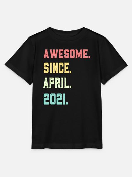 Großartig seit April 2021 - Stanley/Stella Kinder T-Shirt MINI CREATOR  - Schwarz