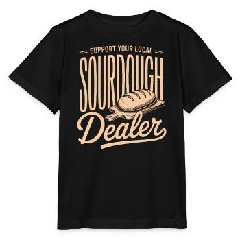 Lokaler Sauerteighändler-Tee - Stanley/Stella Kinder T-Shirt MINI CREATOR  - Schwarz - Vorne - Mikhail (115cm)
