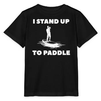 Je me lève pour pagayer SUP - T-shirt bio MINI CREATOR Stanley/Stella Enfant - noir - Devant - Mikhail (115cm)