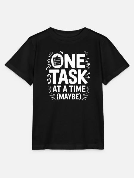 One Task At A Time (Maybe) ADHS Chaos - Stanley/Stella Kinder T-Shirt MINI CREATOR  - Schwarz
