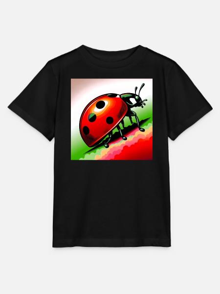 Marienkäfer - Stanley/Stella Kinder T-Shirt MINI CREATOR - Schwarz