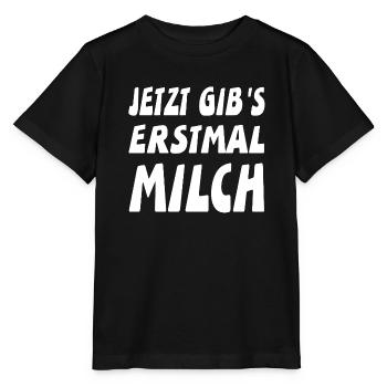 Milch - Stanley/Stella Kinder T-Shirt MINI CREATOR  - Schwarz - Vorne - Mikhail (115cm)